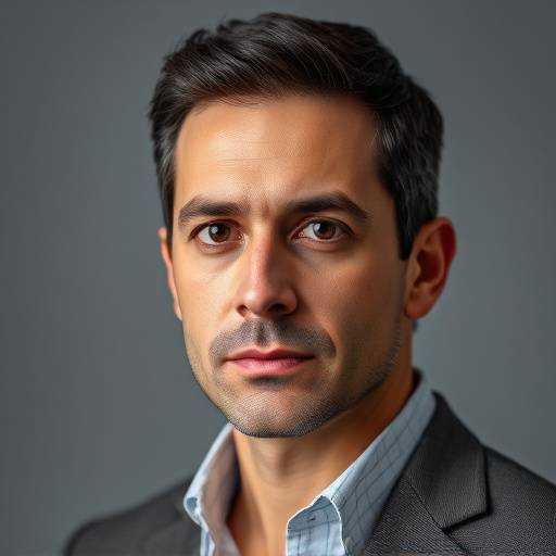 Retrato del Sr. Javier Ruiz, con una expresión seria y profesional.